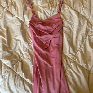 Pink mini dress